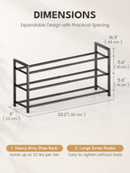 Bumusty 3 Tier Expandable Shoe Rack - Image 2