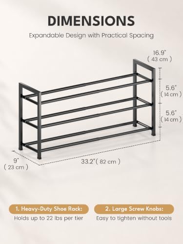 Bumusty 3 Tier Expandable Shoe Rack - Image 2