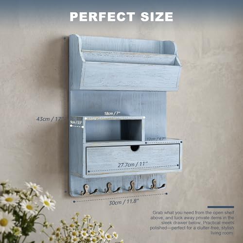 Rebee Vision Pine Wood Key Holder Wall Mount - Image 2