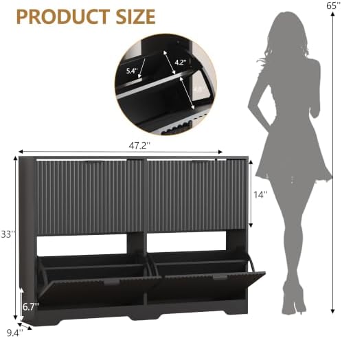 HUANLEGO Shoe Cabinet Storage for Entryway - Image 2