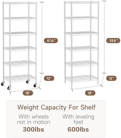 Golpart Small Shelves Storage Wire Metal Adjustable Shelf Unit - Image 3