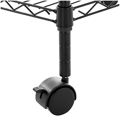 Amazon Basics 3-Shelf Adjustable Heavy Duty Storage Shelving Unit on 2" Wheels - Image 3