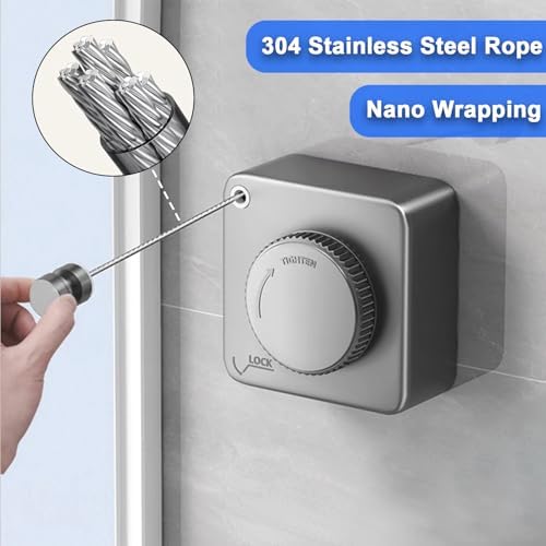 Retractable Clothesline Indoor Outdoor 16.2Ft Non-Sag - Image 4