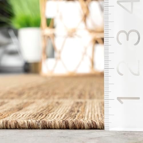 nuLOOM Asha Light Brown Bordered Indoor/Outdoor Area Rug - Image 3