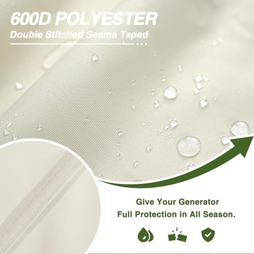 Porch Shield Generator Cover for 5500-15000W, Light Tan - Image 4