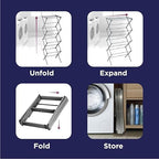 BLACK+DECKER 4-Tier Expandable Collapsible Clothes Drying Rack, Telescopic - Image 7