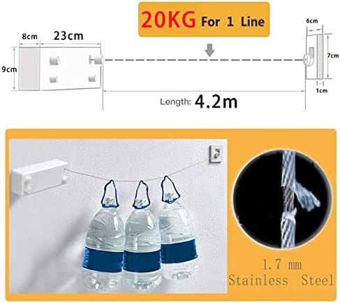 JOOM Retractable Clothesline Indoor, Dual 2 x 13.8 FT Clothes Lines - Image 2