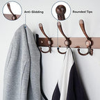 TICONN Wall Mounted Coat Rack, Five Heavy Duty Tri Hooks All Metal Construction - Image 4