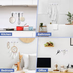 Key Holder with 4 Hooks, Adhesive Key Hanger Organizer - Image 4