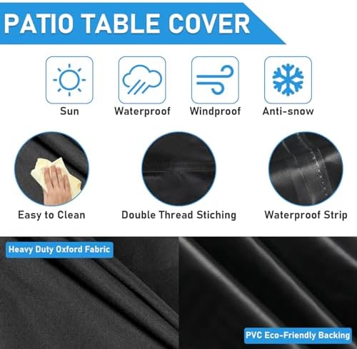 Outdoor Square Table Cover for 26 Inch Bistro Coffee Table - Image 4