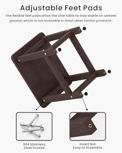 Weatherproof Outdoor Side Table, HDPE Small Outdoor Table - Image 5