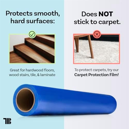 TapeManBlue Floor Protection Film, Made in USA, Painting and Construction - Image 2