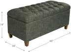 HomePop Ainsley 40" Storage Ottoman Bench - Image 3