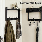 28-Inch Wood Wall Mounted Coat Rack - Image 3