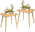 FORAOFUR Short Side Table for Living Room, Mini End Table for Small Spacex2 by FORAOFUR
