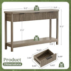 Lulive Fluted Console Table, 51 Inch Entryway Table - Image 2