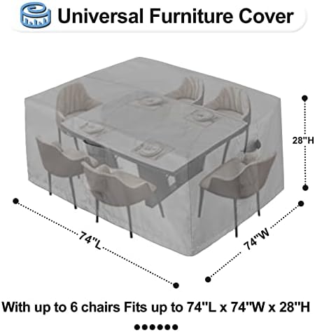 OutdoorLines Waterproof Patio Table Furniture Covers - Image 2