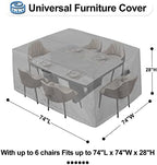 OutdoorLines Waterproof Patio Table Furniture Covers - Image 2
