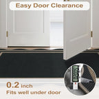 Easy Jute Black Front Door Mat, 2.6x4 Washable Entryway Rug Non Slip Small - Image 6