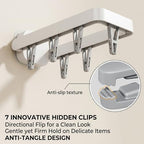 Wall Mounted Drying Rack with 7 Hidden Clips - Image 3