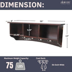 Alaterre Shaker Cottage Wall-Mounted Coat Rack - Image 3
