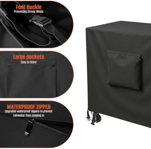 80 Quart Patio Cooler Cart Cover Waterproof - Image 5