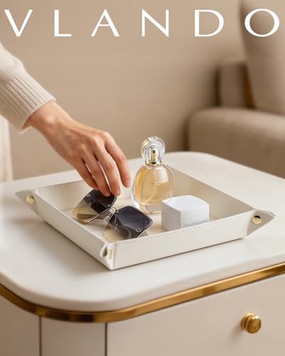 VLANDO Valet Tray Organizer, PU Leather Catchall Tray - Image 6