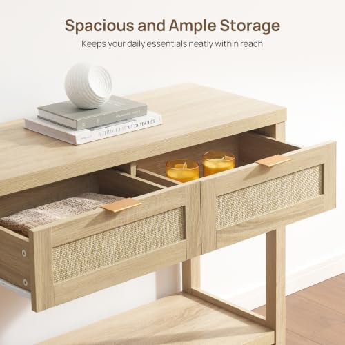 SICOTAS 79" Rattan Console Table - Image 5