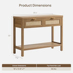 SICOTAS Rattan Console Table - Image 2