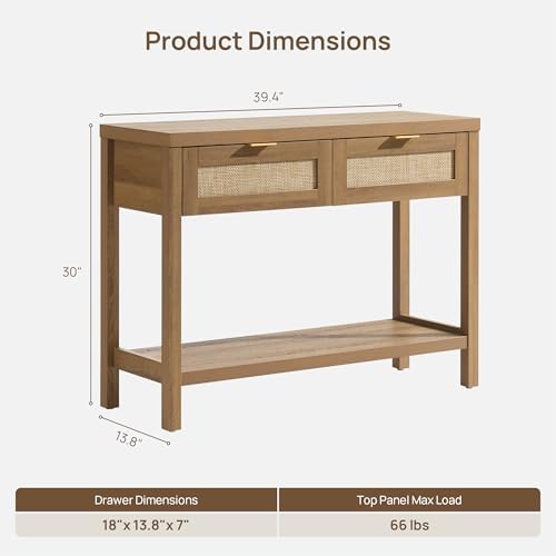 SICOTAS Rattan Console Table - Image 2