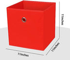 Foldable Storage Cubes Bins, 11 Inch Cloth Storage Cube Fabric Storage Box - Image 2
