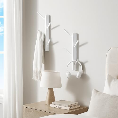 TIOPGHAD 2-Pack Small Vertical Wall Mount Coat Rack - Image 6