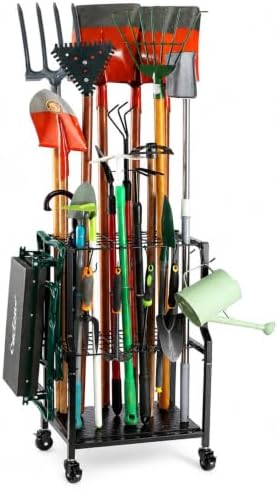 UU-Major Garden Tool Organizer for Garage Corner, Free Standing Yard Tools Rack by UU-Major