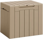 Flamaker Deck Box 30 Gallon, Waterproof Resin Small Storage Box by Flamaker
