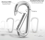 sprookber 3" Aluminum Carabiner D Ring, Caribeener Clips, Spring Snap Hook - Image 4