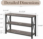 BON AUGURE 47In Entryway Table, 3-Tier Shelf Sofa Console Table - Image 2