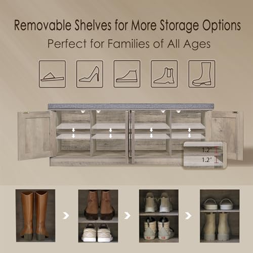 DINZI LVJ Shoe Storage Bench - Image 4
