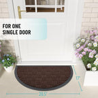 OLANLY Half-Circle Front Door Mat 29.5x17, Heavy-Duty Rubber Doormat - Image 2