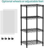 SINGAYE 4 Small Shelves Storage Shelf Wire Shelving Unit Metal Shelf Adjustable - Image 4