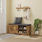 HOMSHO Farmhouse Shoe Storage Bench - Image 2