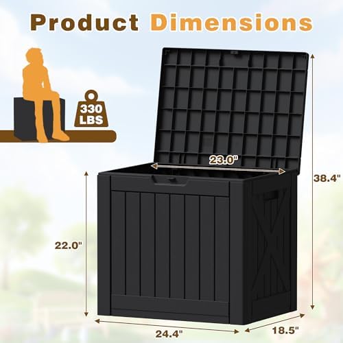 Flamaker Resin Deck Box 40 Gallon Waterproof Outdoor Storage Box - Image 4