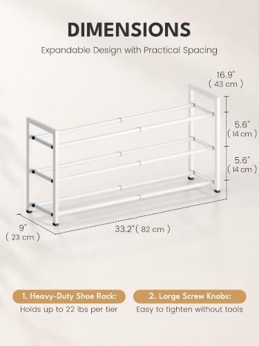 Bumusty 3 Tier Expandable Shoe Rack - Image 2
