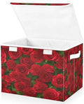 Bolaz Red Rose Leaves Pattern Storage Bins by Unknown