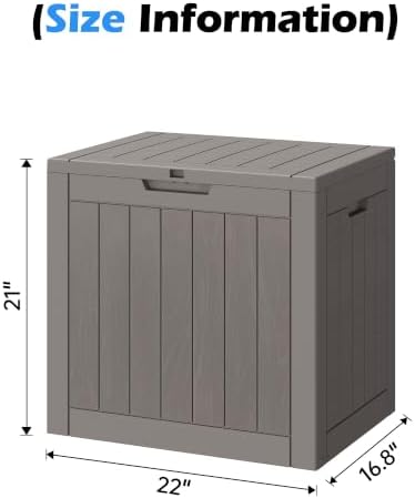 Outdoor Storage Box Waterproof, 35 Gallon Deck Box - Image 2