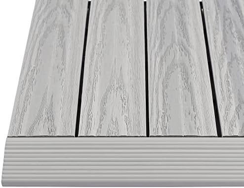 NewTechWood 1/6 ft. x 1 ft. Quick Deck Composite Deck Tile Straight Fascia in by NewTechWood