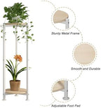 2 Tier Plant Stand Indoor Corner Tall Round Shape Plant Shelf - Image 5