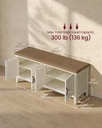 VASAGLE Shoe Bench, Farmhouse Entryway Bench - Image 2