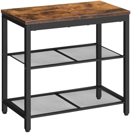 HOOBRO Shoe Bench, 3-Tier Shoe Rack, Industrial Shoe Organizer Storage Bench by HOOBRO