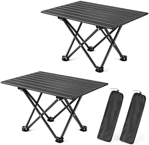 2 Pack Camping Table Foldable, Portable Folding Beach Table by Unknown