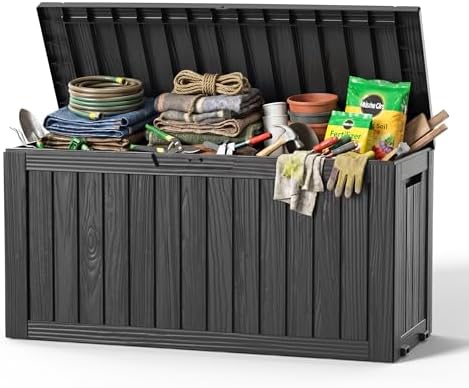 DRATO 100 Gallon Waterproof Deck Box Outdoor Storage Box by DRATOprovidesawarmandcozy